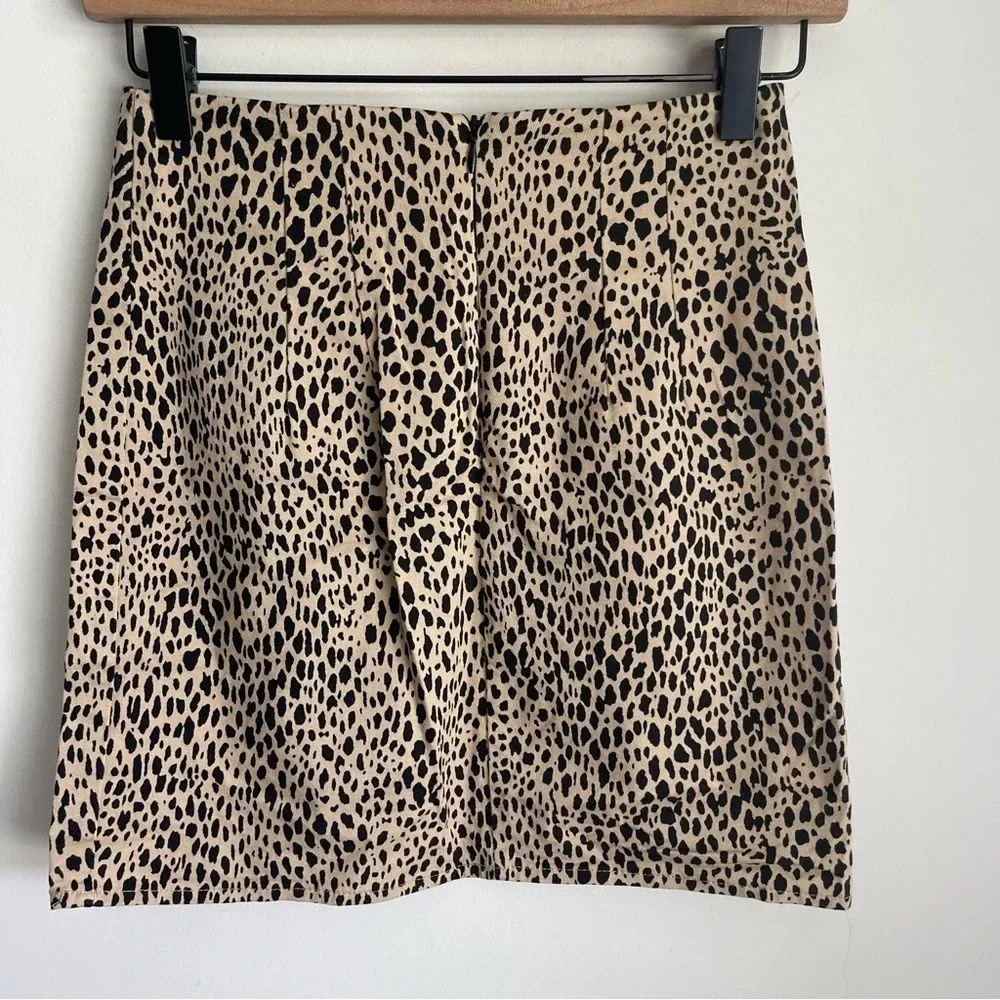 Brandy Melville leopard print high waist mini skirt size XS